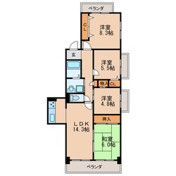 ウィンコート白川の物件間取画像